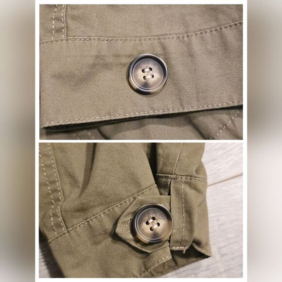 Forever 21 khaki utility hooded jacket S NWOT - Picture 4 of 8